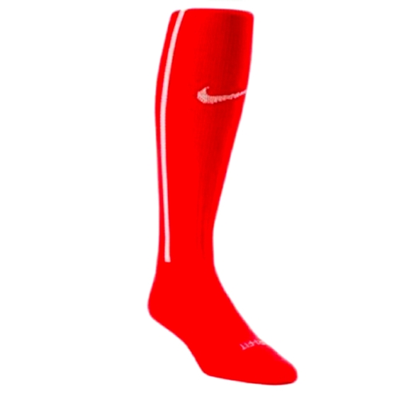 ☆Last Pair☆NWT*NIKE Vapor Dri-Fit Men/Womens Bright Red/White Stripe Knee Socks - Picture 2 of 9